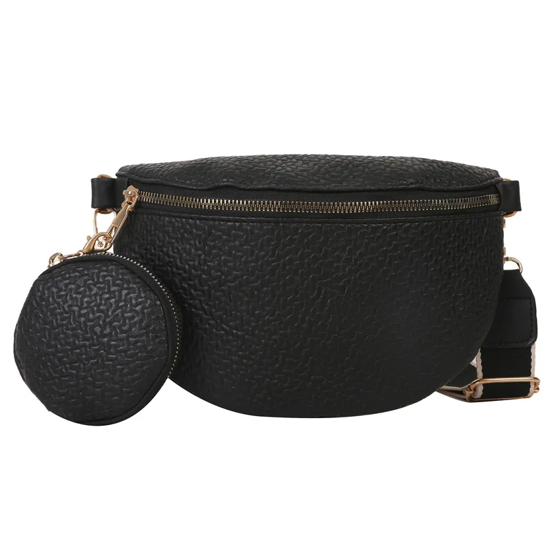 Fashion Lady Waist Bag Solid Color Leather Fanny Packs Luxury Brand Female Belt Purses Bags Ladies Shoulder Crossbody Chest Bags