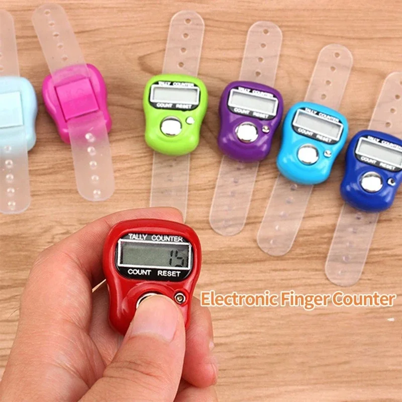 Mini-Fingerzähler Islamischer Gebetszähler 5-stelliger LED Elektronischer Handzähler Klicker-Zähler Ring – Detail 6