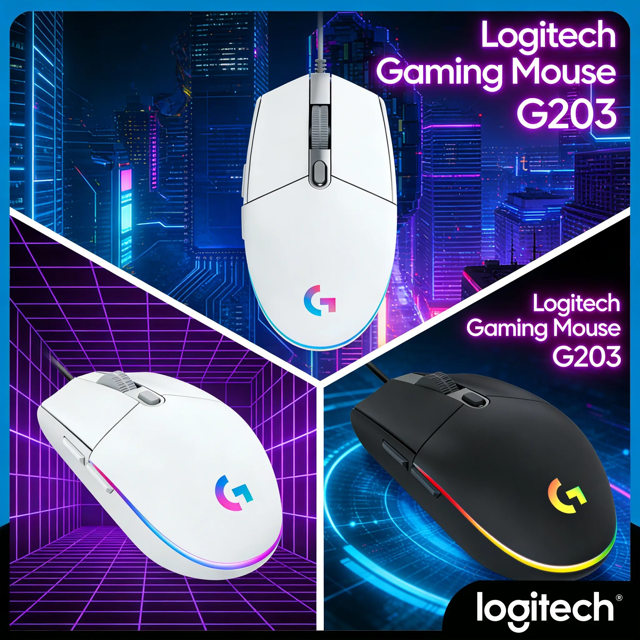 

Logitech G203: Lightweight Design for Fast and Fluid Movements