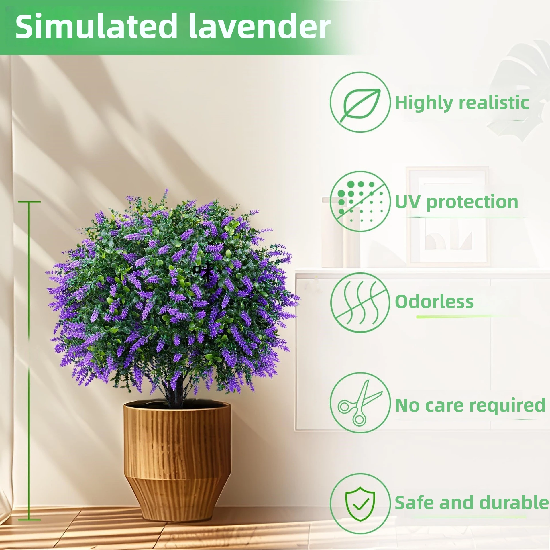 

Artificial plants and artificial flowers Lavender anti-ultraviolet and anti-oxidation suitable for weddings, outdoor offices