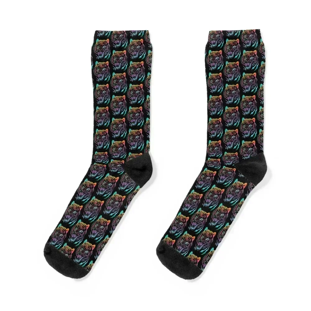 

Rainbow Tiger Socks Running crazy custom loose Men's Socks Women's