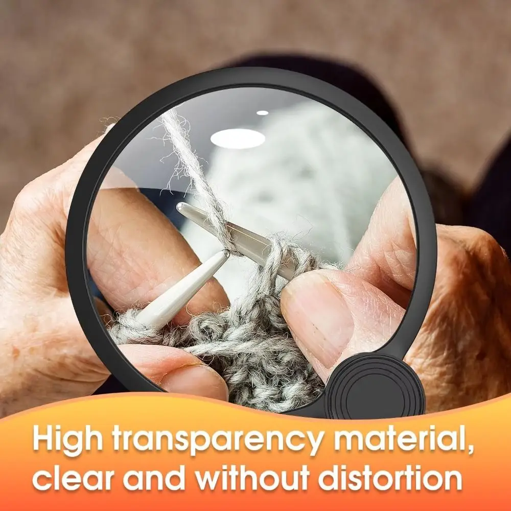 3 أضواء LED ملونة عدسة مكبرة الرقبة يرتدي شاشة كبيرة حر اليدين المكبر Led الاكريليك 10X مضيئة المكبر القراءة