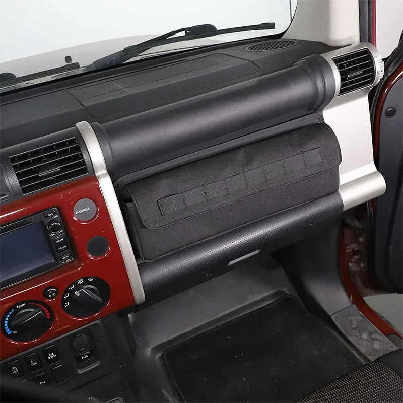 

For 2007-2021 Toyota FJ Cruiser black Oxford cloth car co-pilot front storage bag sticker car interior modification accessories