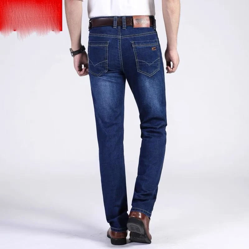 2023 Spring Summer New Solid Color Pockets Zipper Office Straight Pants Man Thin Style Cowboy Cotton Casual All-match Trousers