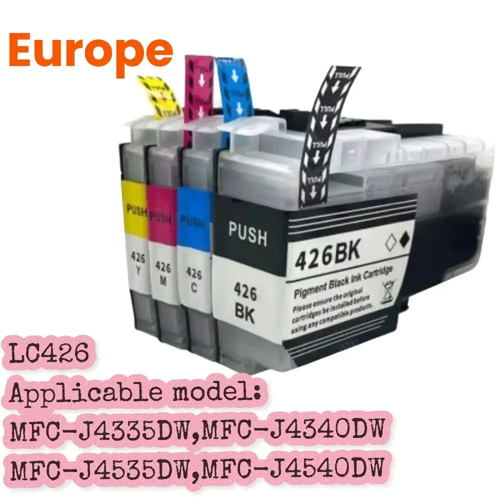 

Совместимый в Европе картридж с чипом LC426XL LC426 для картриджей для принтеров Brother MFC-J4335DW J4340DW J4535DW J4540DW