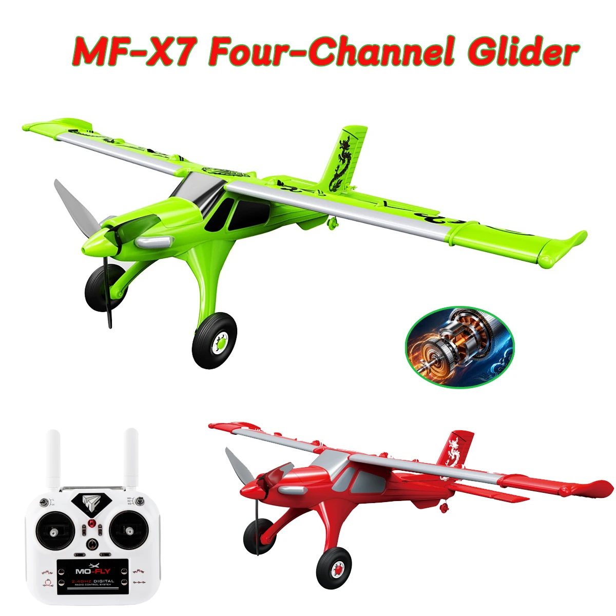 

MF-X7 Phoenix & Heavenly Dragon 510mm Wingspan 2.4G Remote Control 4CH Brushless One-click stunt flight Low battery reminder Toy