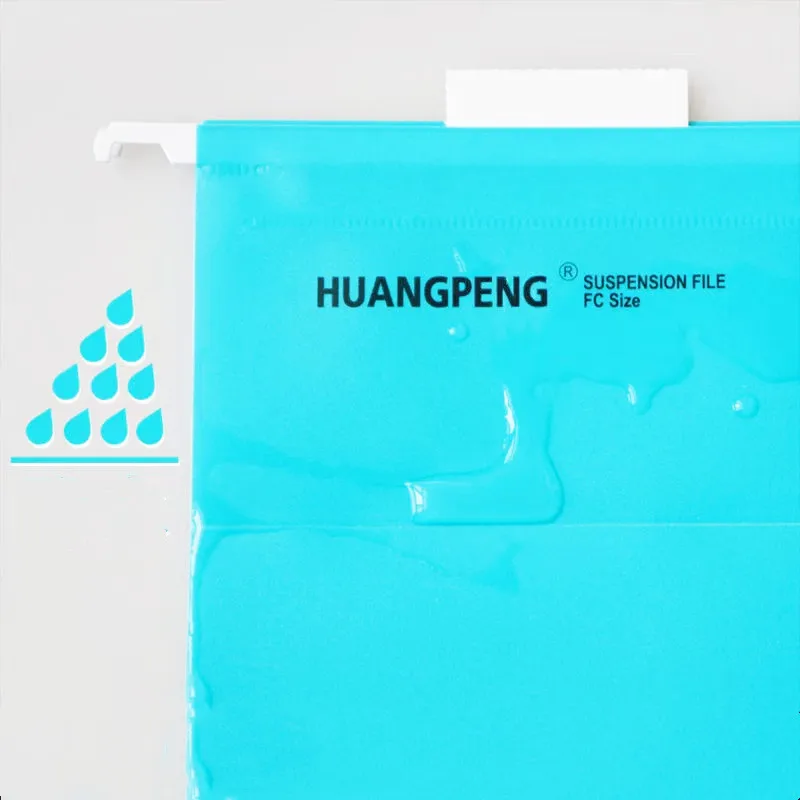 A4 FC Hanging File Folder PP Waterproof Suspension File with Tab Extra Capacity Expanding File Organizer For Home School Office