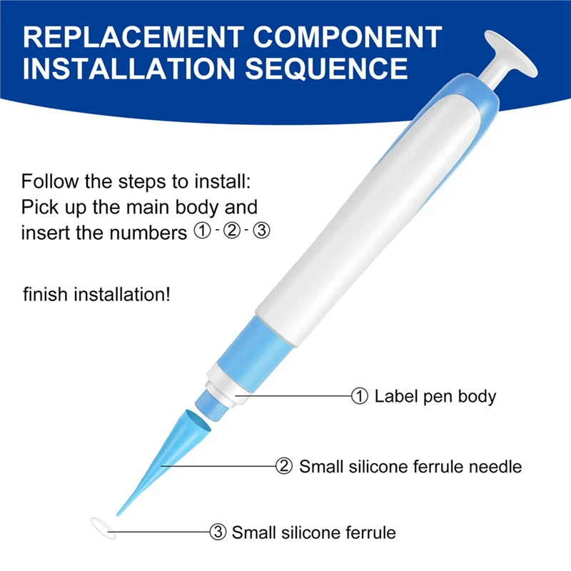 【Aujourd'hui-acheter】 2X Kit de retrait d'étiquettes de peau stylo d'élimination d'étiquettes de peau indolore dispositif d'élimination d'étiquettes de peau facile élimine les étiquettes de peau 4Mm-9Mm