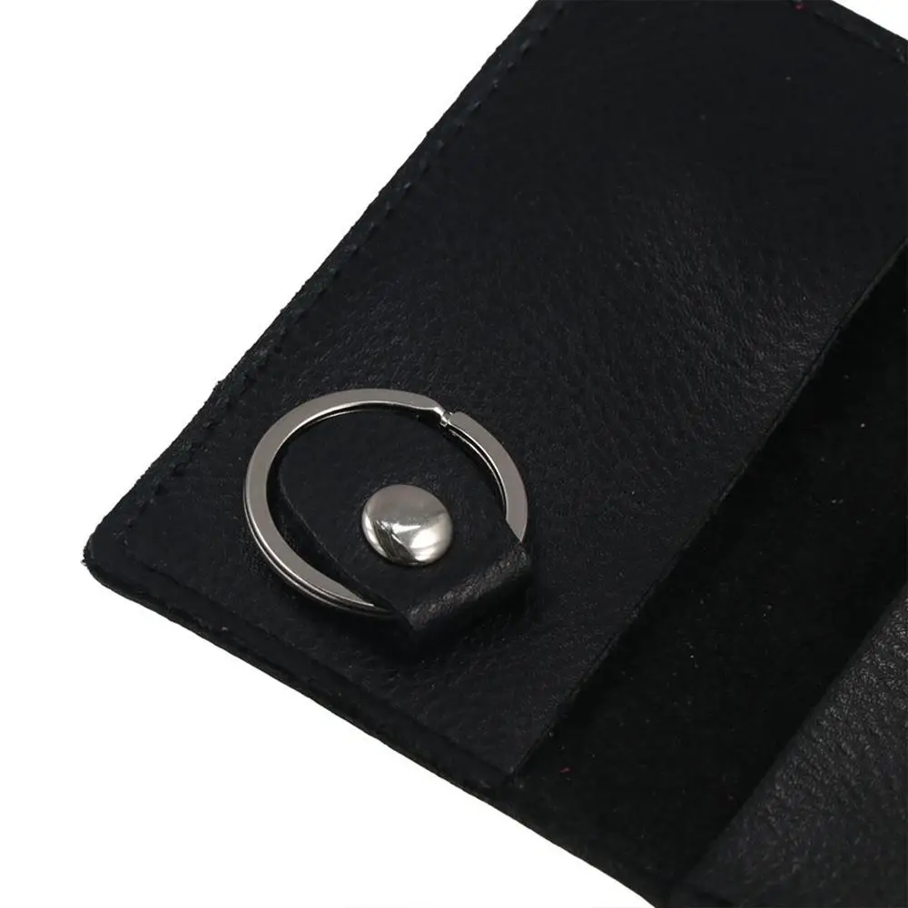 Cow Split Genuine Leather Keychain Housekeeper Key Case Key Holder Organizer Pouch Storage Bag Mini Card Bag Car Key Wallet