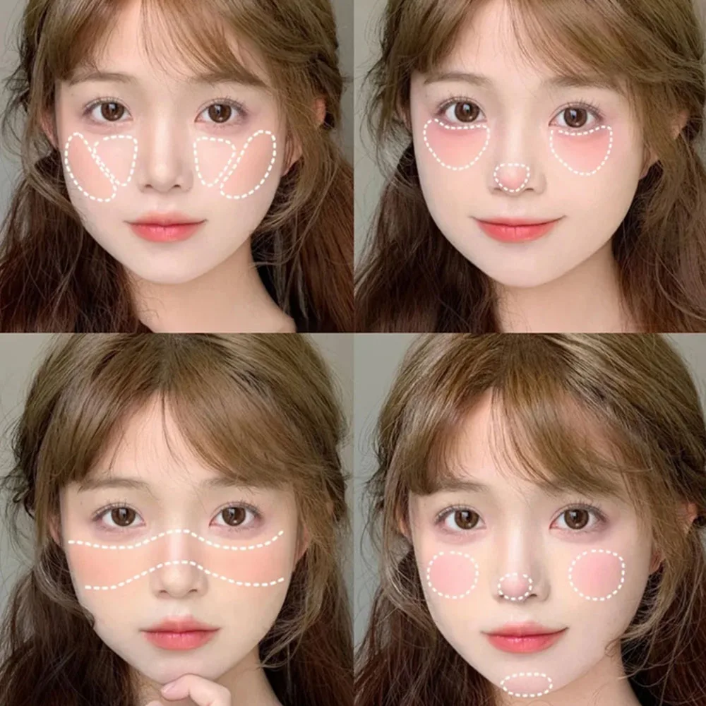 Nouveau Coeur visage fard à joues brillant éclaircir Contour Rouge mat facile à mélanger maquillage Blush Palette