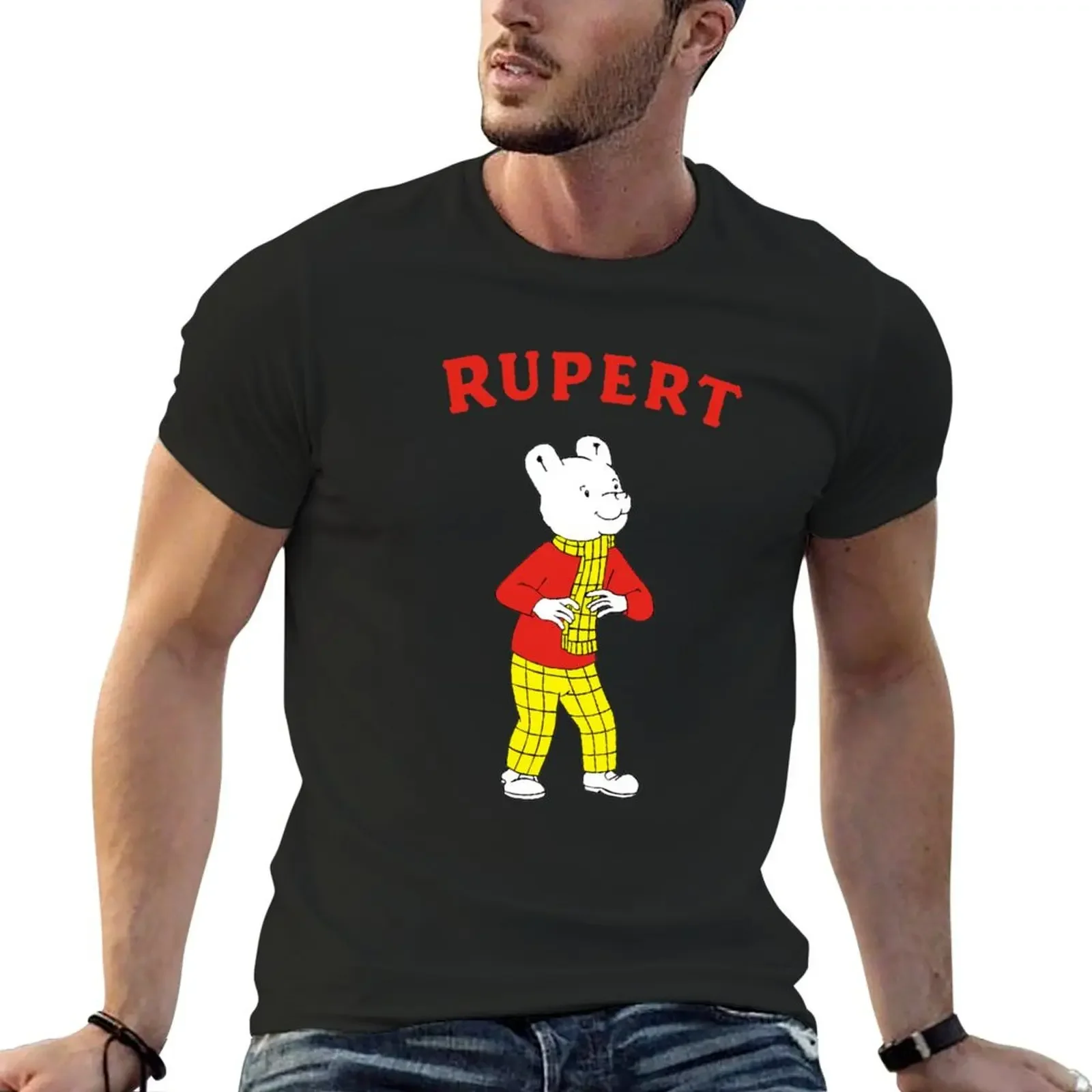 Rupert T-shirt aesthetic clothes Short sleeve tee mens champion t shirts