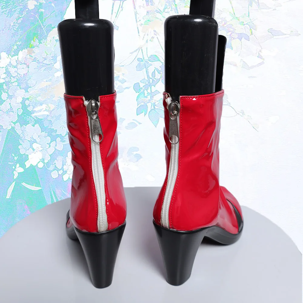 Asuka Langley Soryu – chaussures de Cosplay, demi-bottes EVA, accessoires de jeu sur poteau d'halloween, sur mesure pour femmes et filles