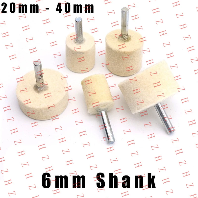 

U+ 6mm Shank Wool Polishing Burr Wheel Felt Mounted Point Rotary Tool 20mm - 40mm【Wholesale private message sellers】