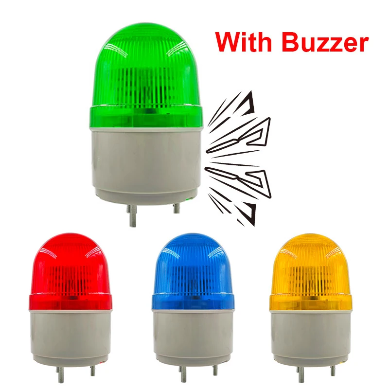 2071 Equipped with Buzzer Flashing Signal Warning Light LED Safety Lighting 12V 24V 220V Red Yellow Blue Green Indicator Lamp