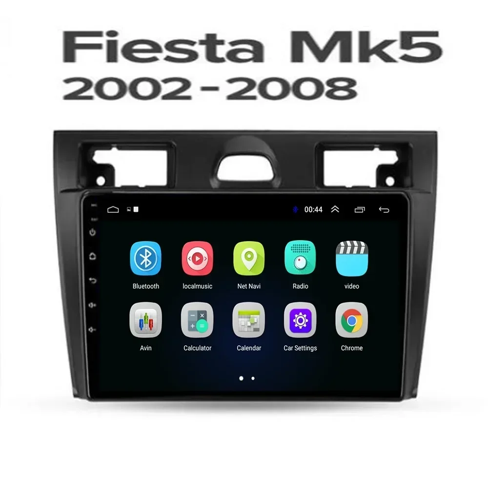 포드 피에스타 Mk VI 5 Mk5 2002 - 2008 멀티미디어 플레이어, DVD 오토라디오 비디오 카플레이, GPS 내비게이션, 안드로이드 13 차량용 스테레오 라디오