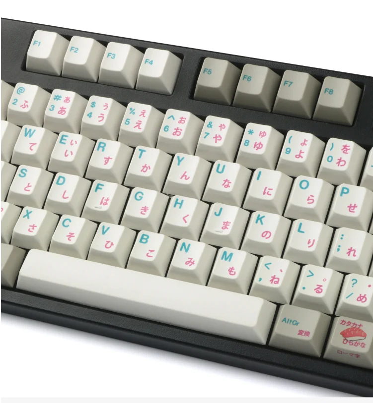 Imagem -03 - Enjoypbt-keycap Sushi Japonês Root Teclado Mecânico Dye Sub Perfil Cereja 68 80 84 108