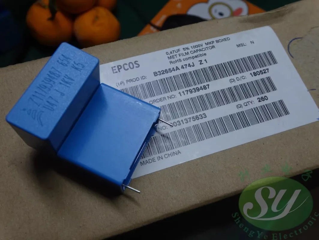 

EPCOS 0.47uf/1000v 470nf u47 474 New 28mm film capacitor B32654A474J