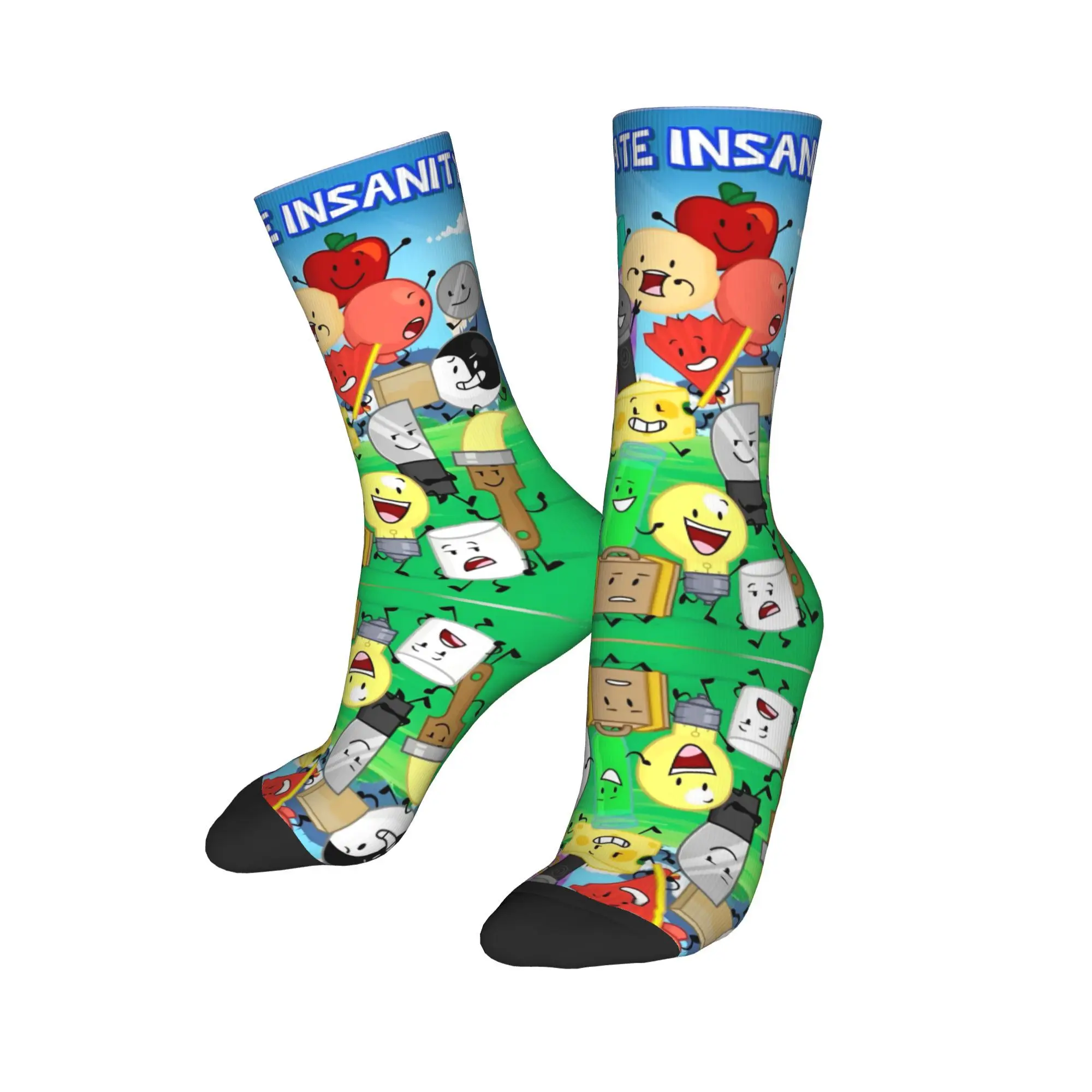 Men Women Battle for Dream Island BFDI Inanimate Insanity Anime Socks Breathable Trendy  Socks Amazing Gift