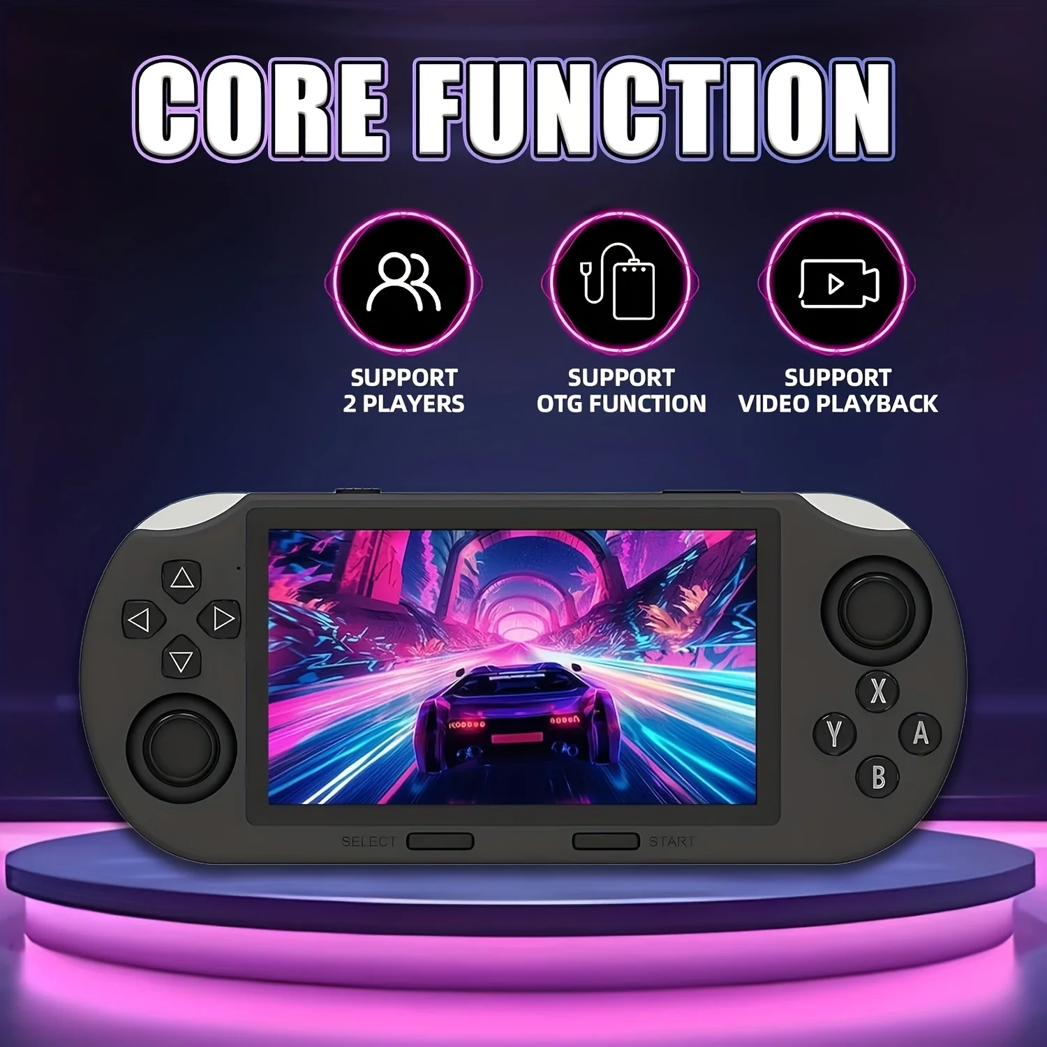 وحدة تحكم ألعاب محمولة SF3000، شاشة 4.5 بوصة، شحن USB-C، منفذ USB-C، متوافق مع أجهزة الكمبيوتر الشخصية، PS4، Xbox One، Nintendo Switch