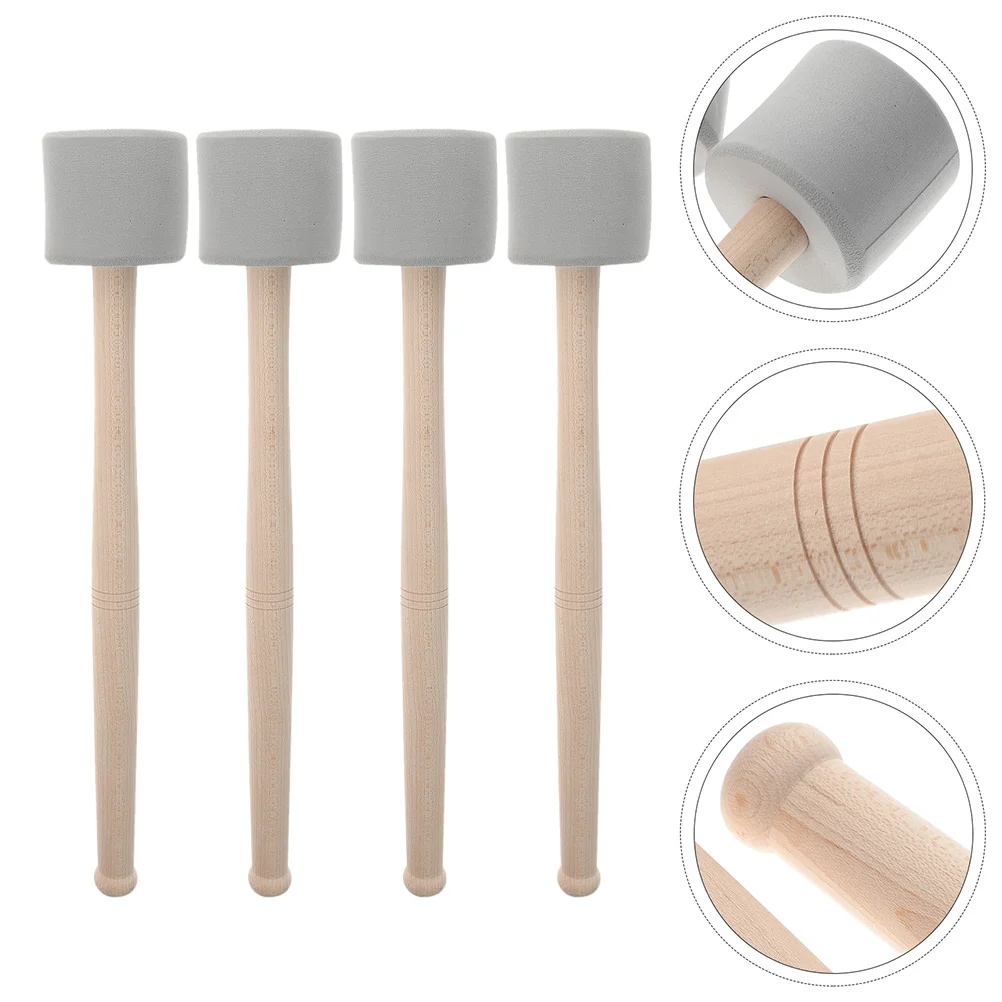 

2 Pairs Drum Sticks Percussion Mallet Hammer Instrument Drums Accessories Accessory Mallets Musical Bass