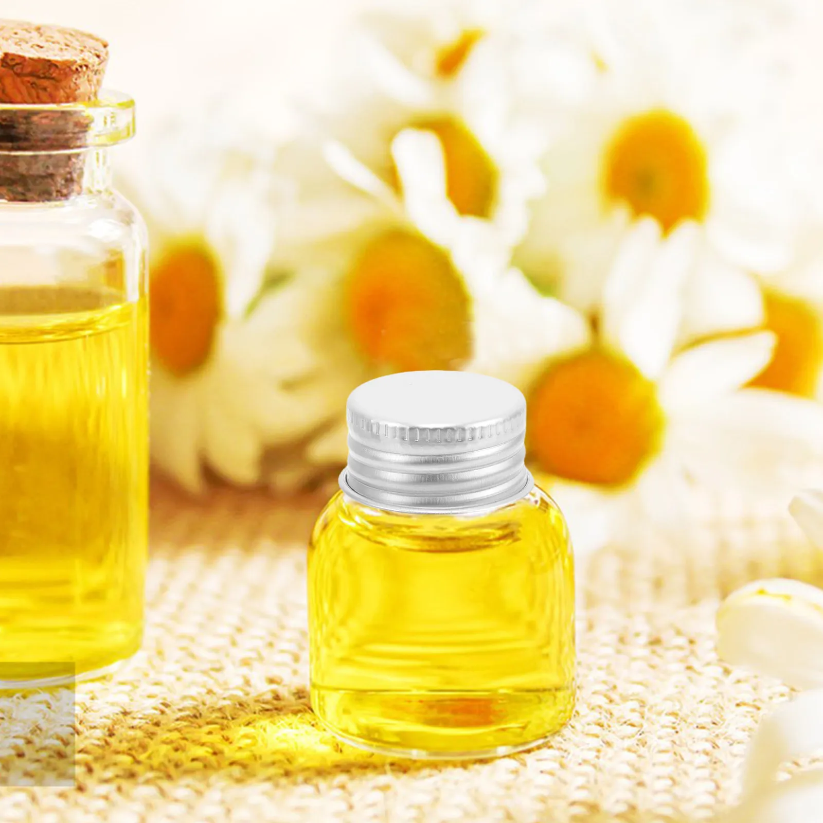 

50Pcs Leakproof Screw Top Caps Aluminum Airtight Sealing for Glass Bottles Liquid Containers 24Mm Reusable Metal Lids