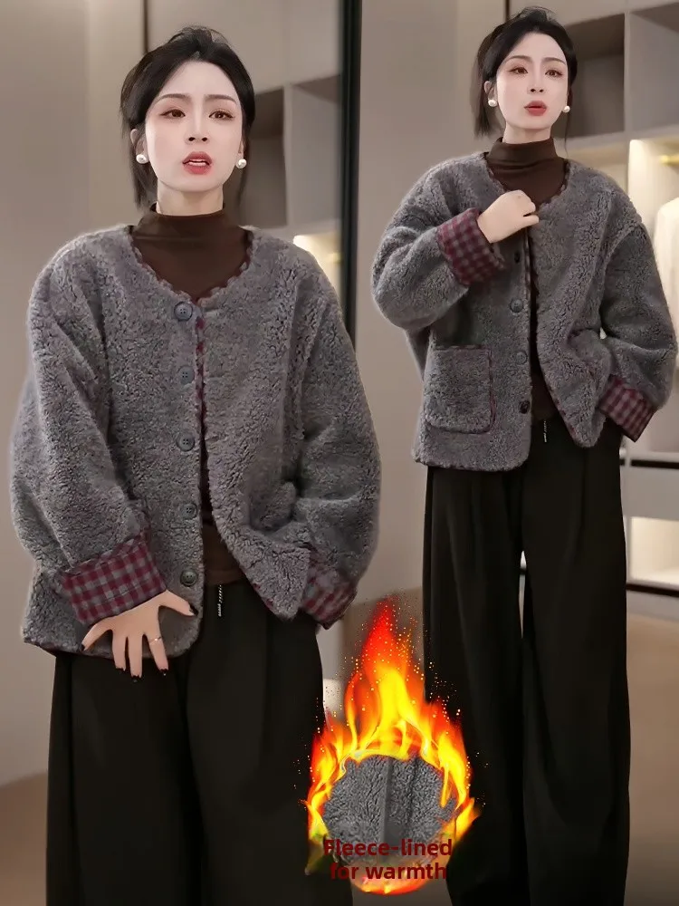 เสื้อโค้ทพัฟเฟอร์ผ้าฝ้ายบุขนเป็ดทรงหลวมสไตล์เกาหลีสำหรับผู้หญิง รุ่น Oversized ให้ความอบอุ่น เหมาะสำหรับใส่เดินทาง