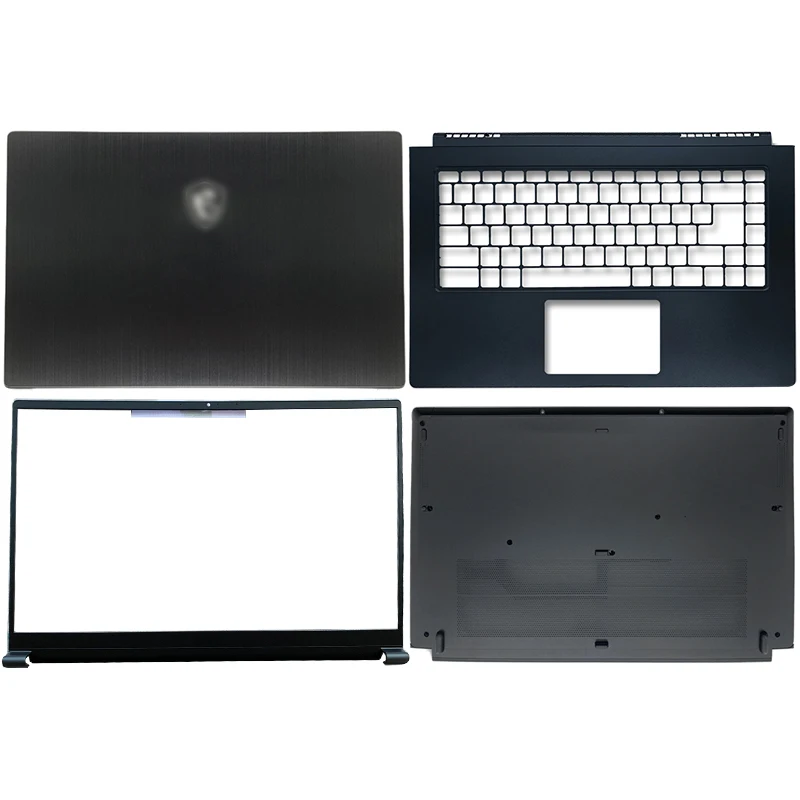 

NEW Laptop LCD Back Cover/Front Bezel/Palmrest/Bottom Case for MSI Modern 15 M15 MS-1551 Black