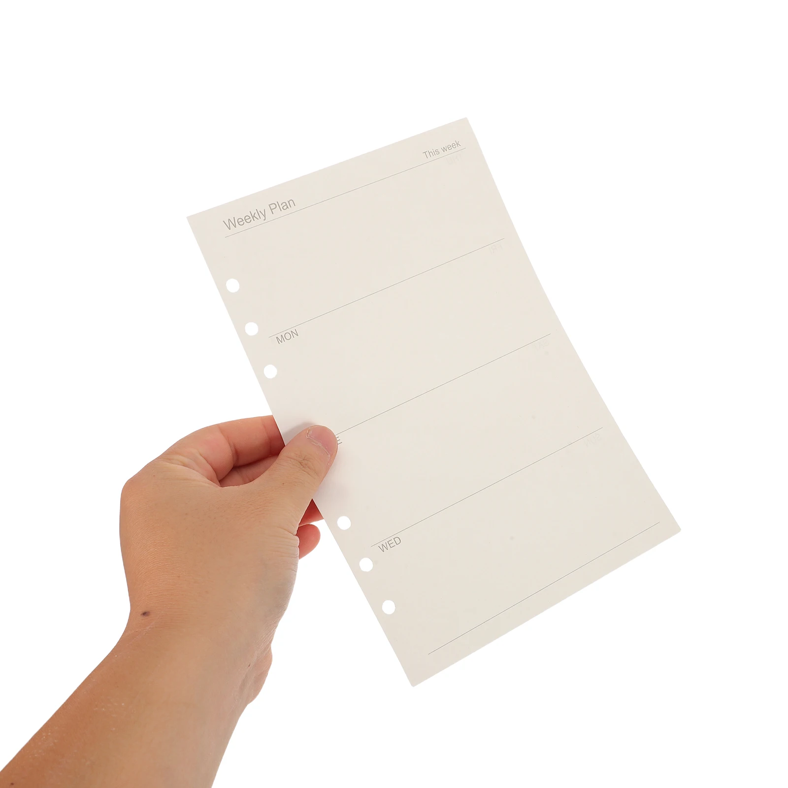 

Daily Weekly Monthly Planner Inserts A5 Size 6 Ring Refills Lined Paper Loose Leaf for Office School Notebook