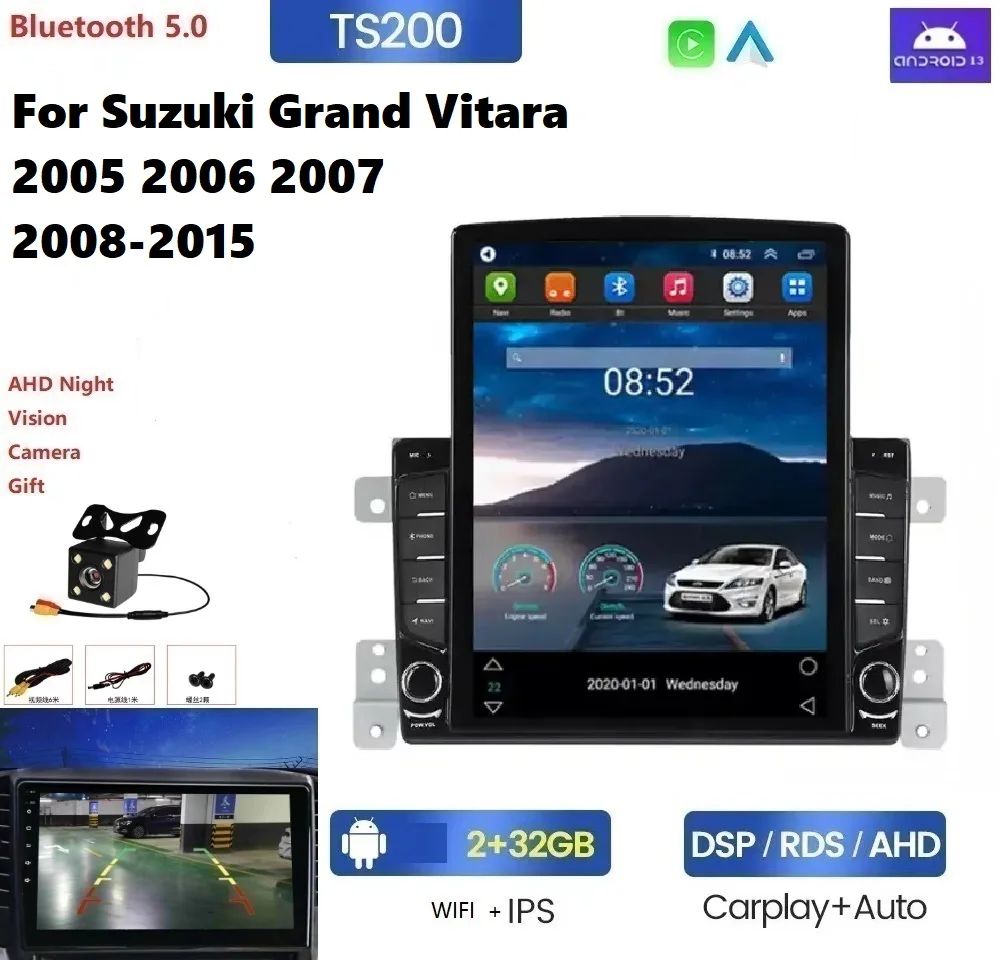 Android IPS 2.5D DSP автомобильное стерео с gps-навигацией для Suzuki Grand Vitara 2005 2006 2007 2008-2015