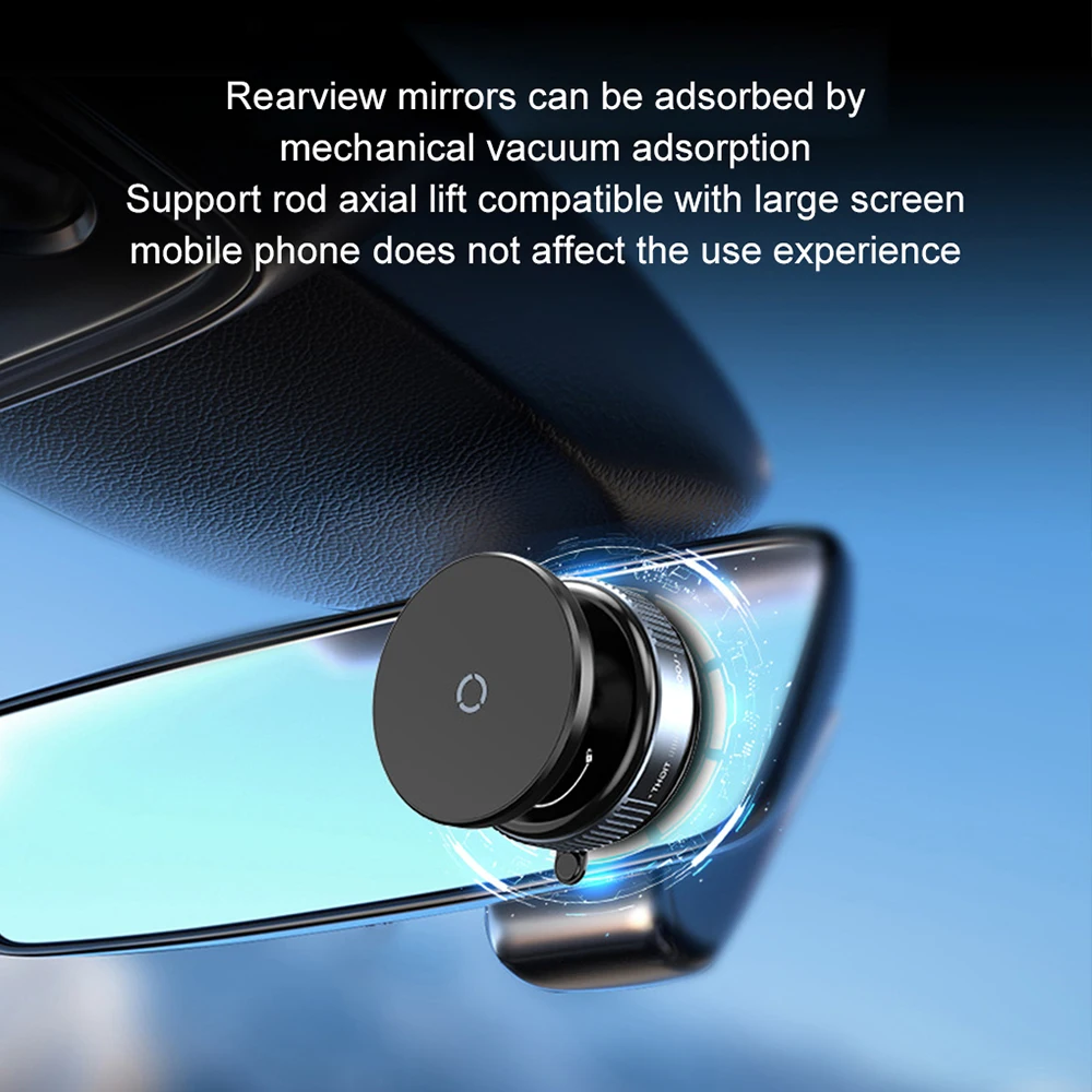 Vacuum Adsorption Magnet Phone Holder 360° Rotation Strong Magnetic Stand Foldable Car Mount Suction Cup GPS Navigation Bracket