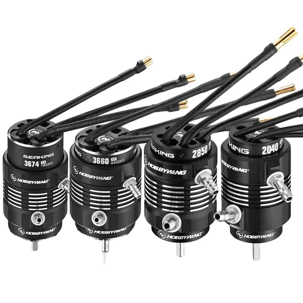 RoRuSHobbywing Seaking V2 3660 3674 2040 Sensorless Brushless Motor 4-Pole High Torque Waterproof Cooling For RC Boat Racing Upg