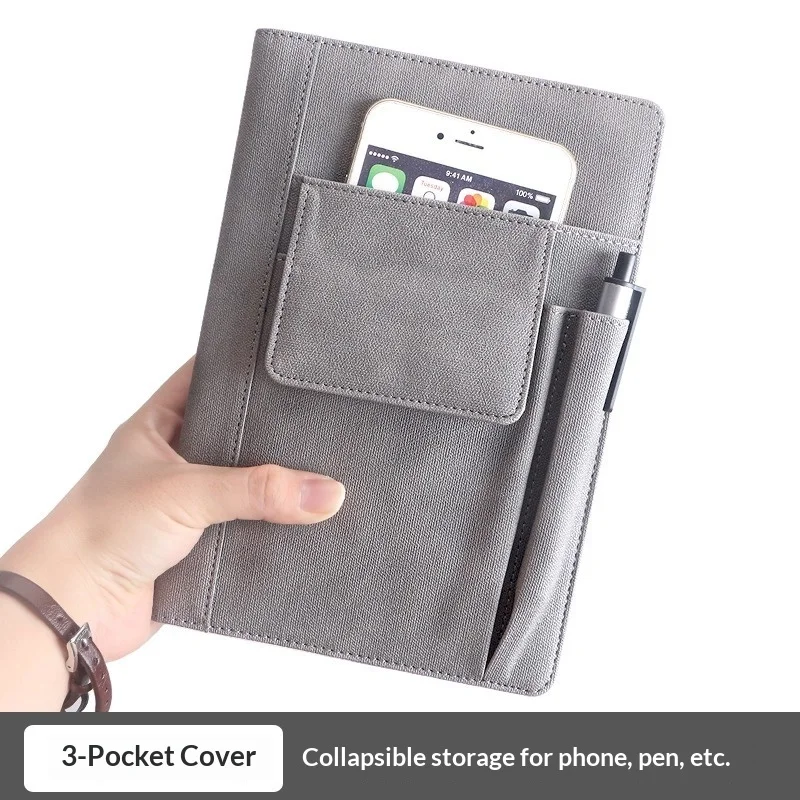 

Leather Journal Notebook 1pc Refillable A5 Hardcover 200 Pages Thick Paper Notebooks Cover for Students Notebook Stationery
