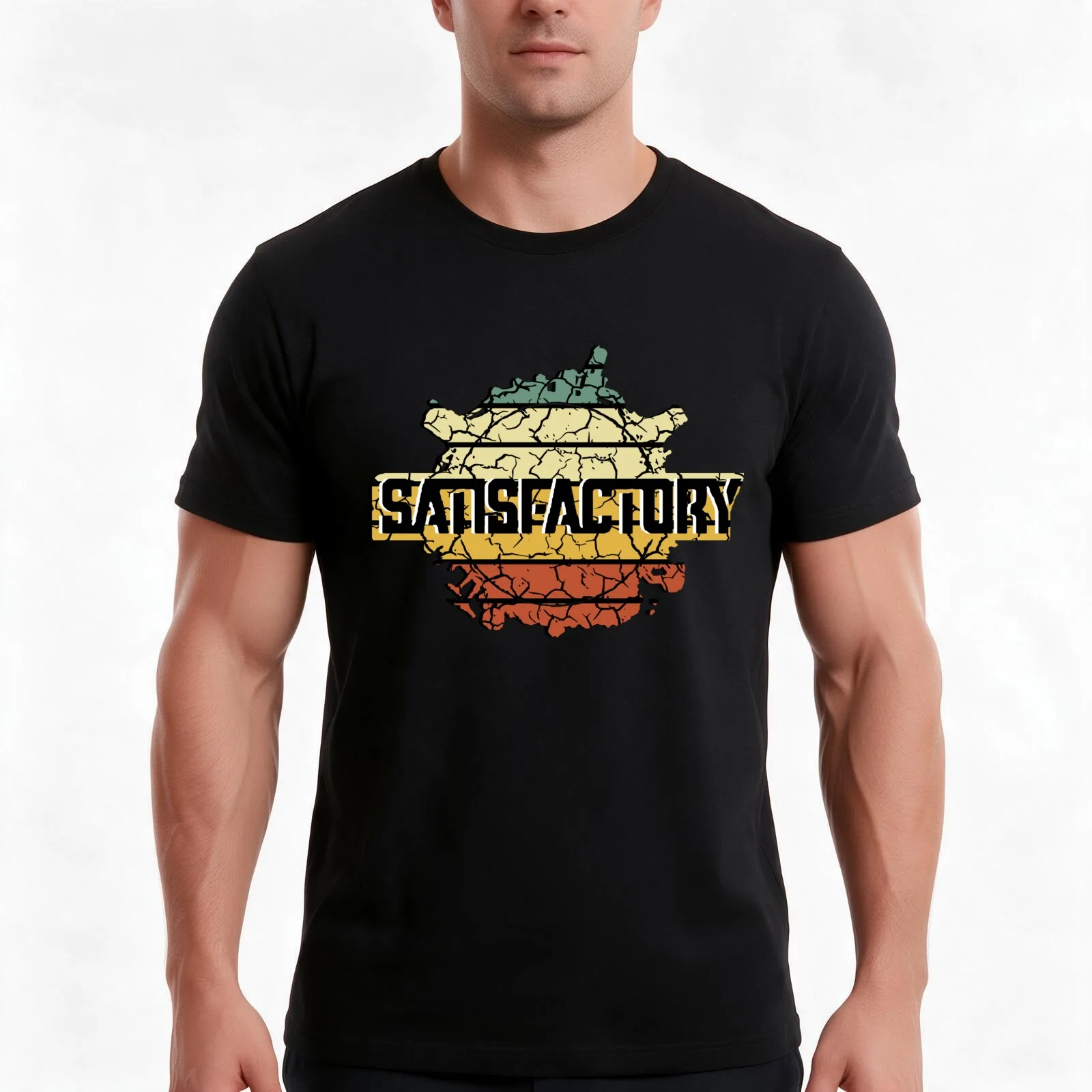 satisfactory T-Shirt Summer Casual Cotton Tee Oversized Streetwear Tops Vintage Graphic Print Loose Fit Short Sleeve