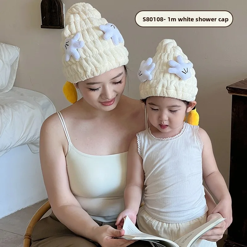 

Самая продаваемая детская накидка для полотенец для волос - шапочка для ванны из кораллового флиса с рисунком кролика, шапка для полотенец для душа для девочек, оптовая продажа