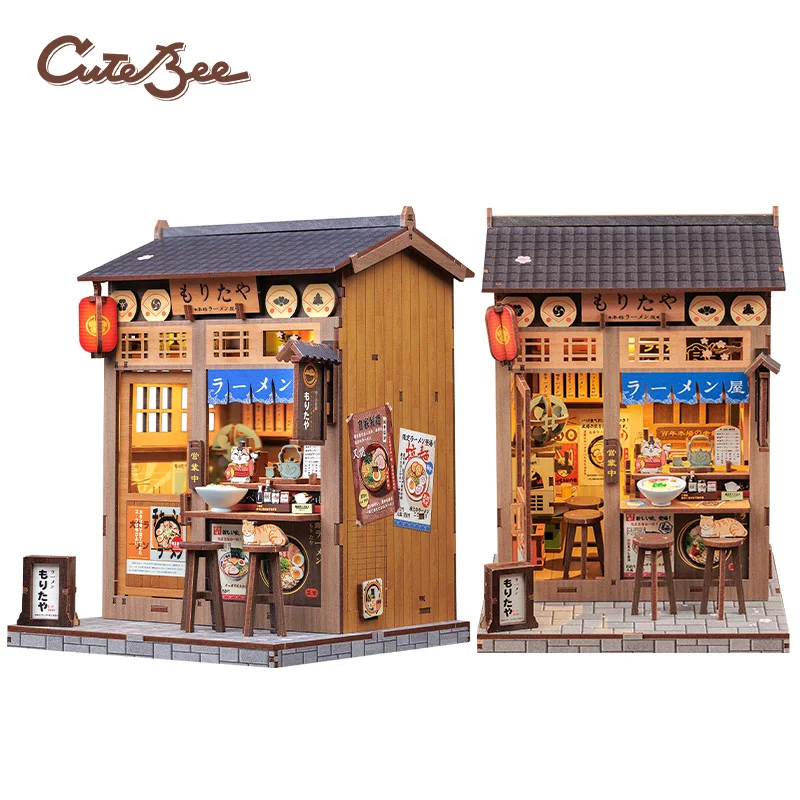 

CuteBee 2025 New Product CWGC205 Diy Book Nook Kit 3D Wooden Puzzle Book Nook Japanese Miniature House Kit Book Nook Puzzle