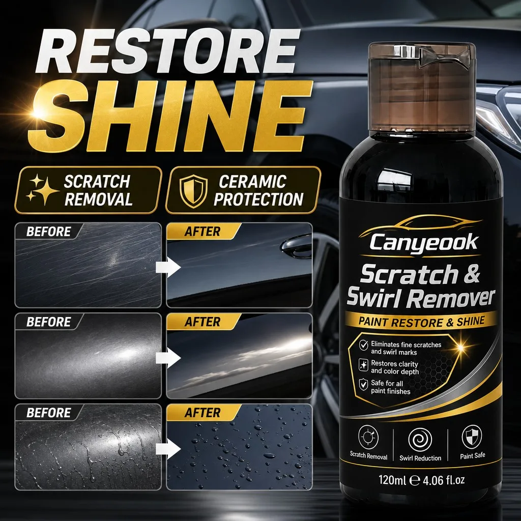 CANYEOOK Car Scratch Remover 150g Ceramic Coating Repair Swirl Marks Restore Gloss for All Paint Colors Hand Apply Easy