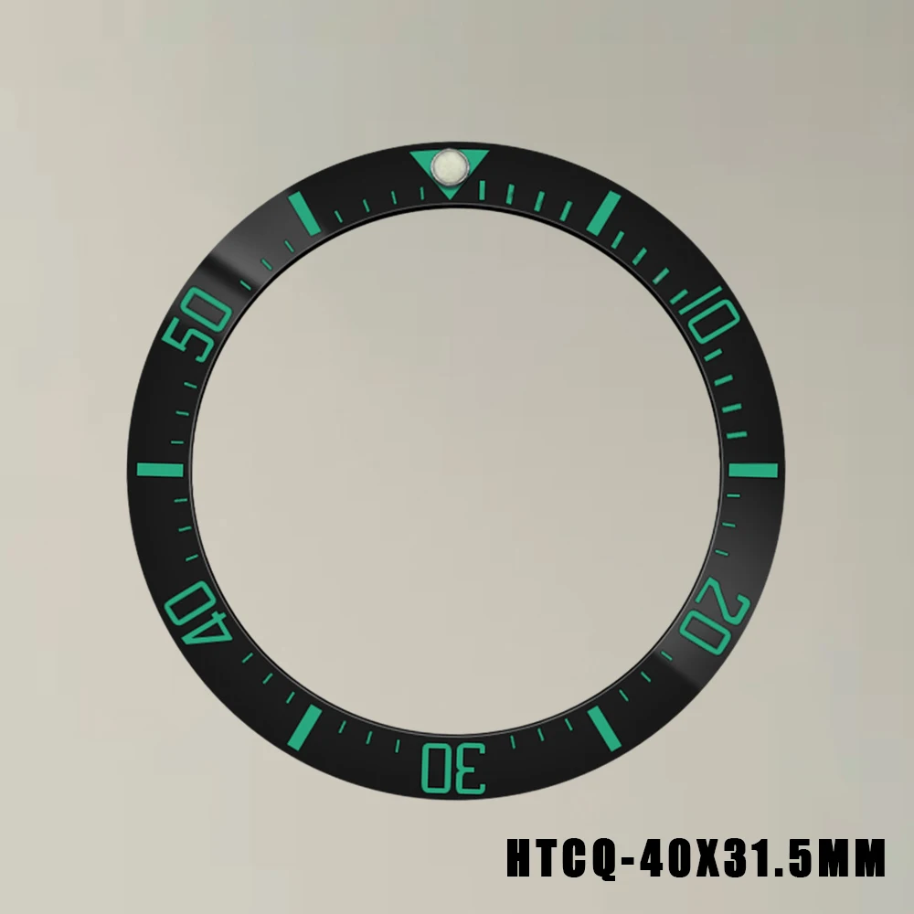40MM Watch Bezel Ring 40x31.5mm Curved Ceramic Bezel Insert For SUB GMT Watch Case Slope Men Watch Bezel Ring Parts