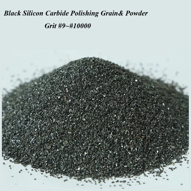 500g Abrasivo blasting n pulido carburo de silicio negro grano grueso y polvo micropolvo de carburo de silicio para desoxidante de corindón