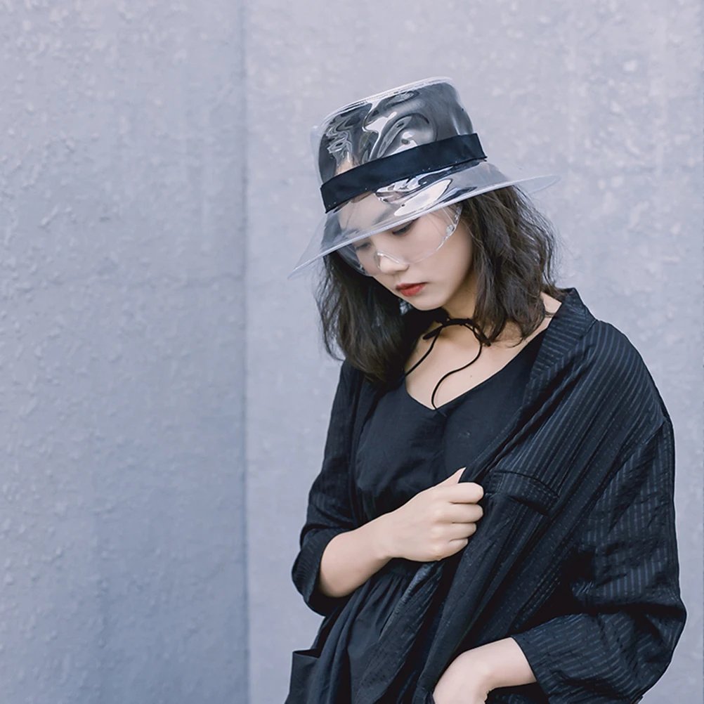 

Waterproof Bucket Hat Beach Mens Hats for Women Tourist Costume Accessories Fisherman's Transparent Lampshade