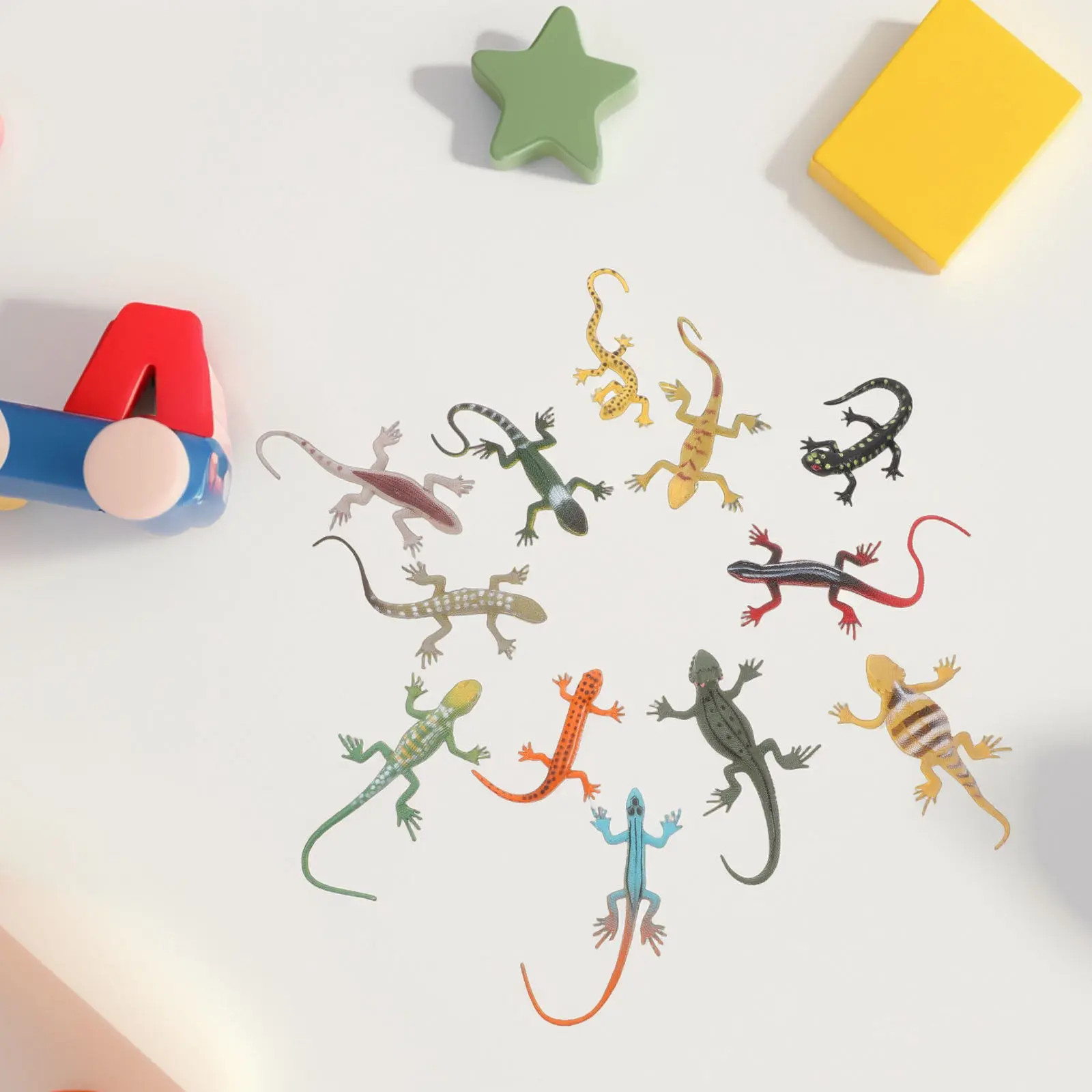 

12Pcs Realistic Gecko Simulation Reptiles Scary Party Trick Decoration Plastic Lizard Prank Home Decor Simulation Gecko Toys