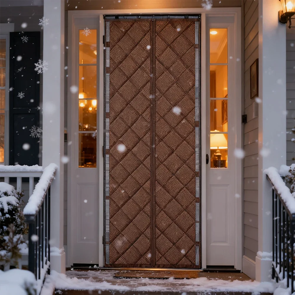 Winter Door Curtains for Doorways Self Absorbing Cotton Home Thickened Thermal Insulation Partition Curtains Cold Curtains 커튼 - Image 2