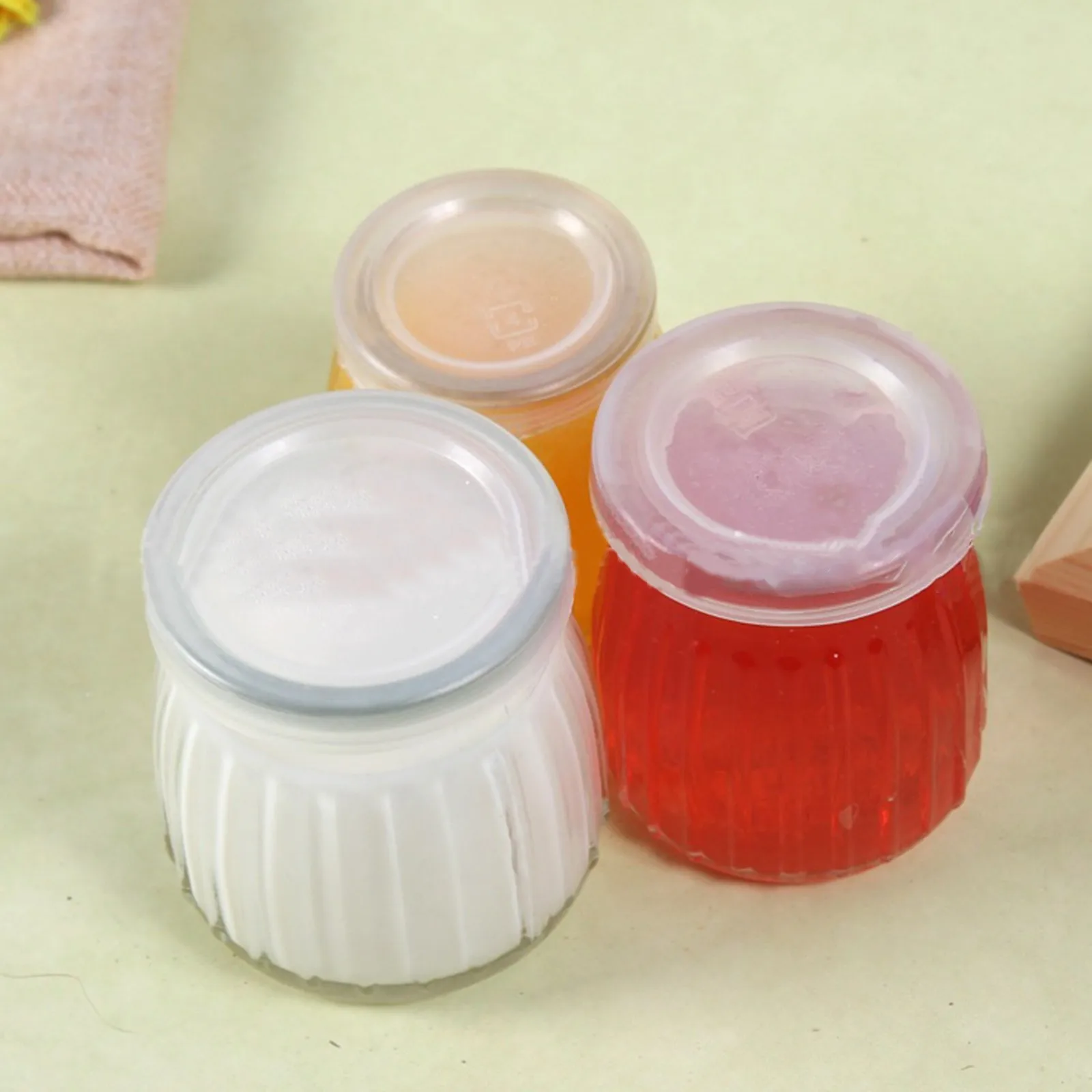 2inch Yogurt Jar Lids Pudding Clear Plastic Bottle Caps Compatible With Oui Yogurt Jars Take Out Containers Milk Bar Special