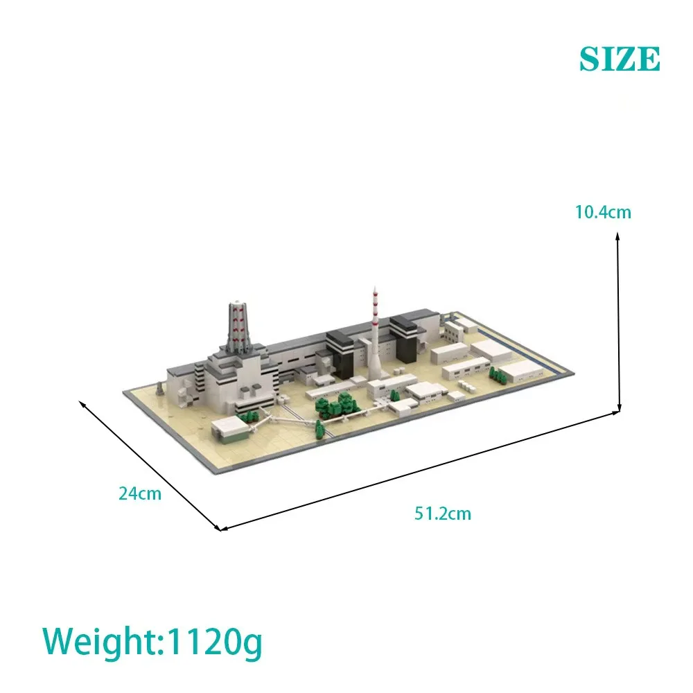 عالية التقنية تشيرنوبيل محطة توليد الطاقة النووية اللبنات البناء عرض سطح المكتب زخرفة تجميعها لعب الاطفال هدايا العيد