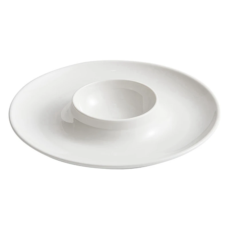 BMBY-White Ceramic Western Food Straw Hat Plate Hotel Restaurant Molecular Cuisine Plate Dish Plate Special Display