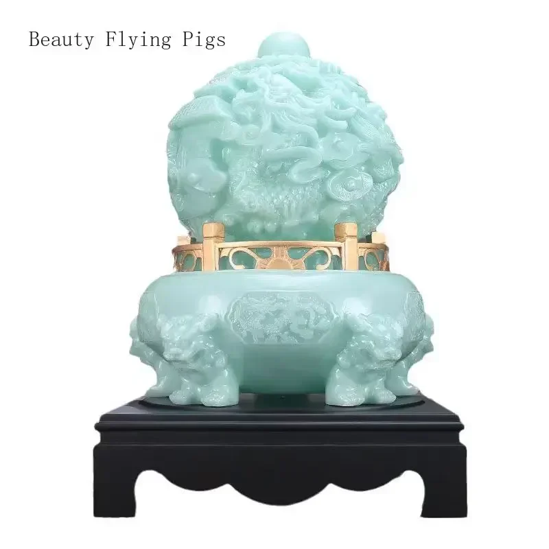 1 piece of resin lucky nine turning Qiankun Ding jewelry for living room and office desktop decoration opening gift