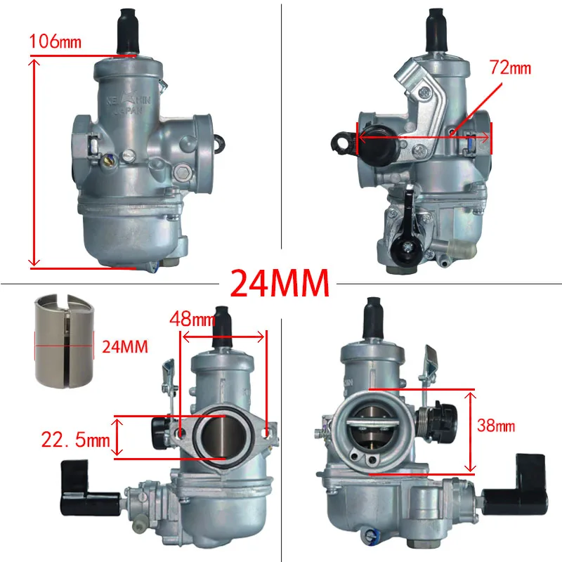 FOR KEIHIN WAVE125 24MM FOR HONDA Wave110 100 Xrm125 Wave125 BIG W125 WAVE DREAM EX5 Carburetor Carb