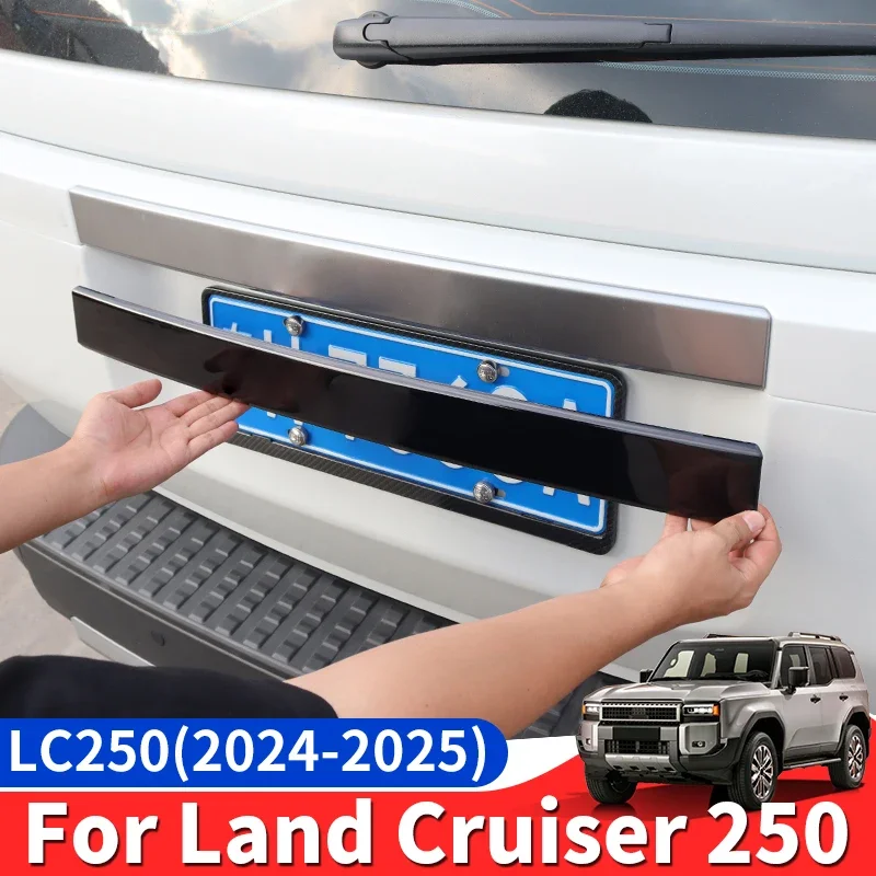 حواف الباب الخلفي من الفولاذ المقاوم للصدأ لسيارة تويوتا 250 2024 2025 لاند كروزر برادو LC250 1958 ملحقات الباب الخلفي المضادة للخدش