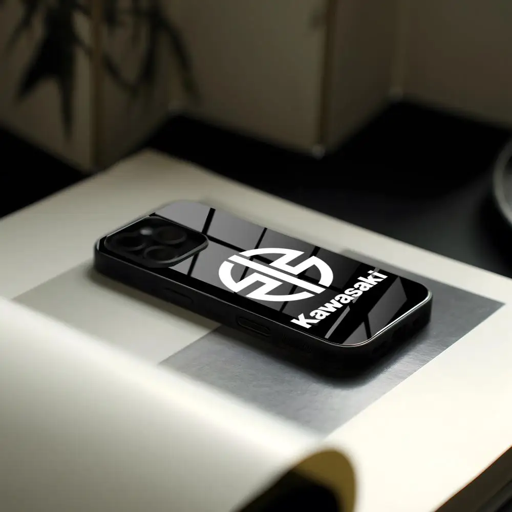 Motorcycle Kawasakis Phone Direct Selling Case Glass For IPhone17 Air 16 15 17 14 Pro Max 13 12 11 X XS XR Plus For Samsung S 2