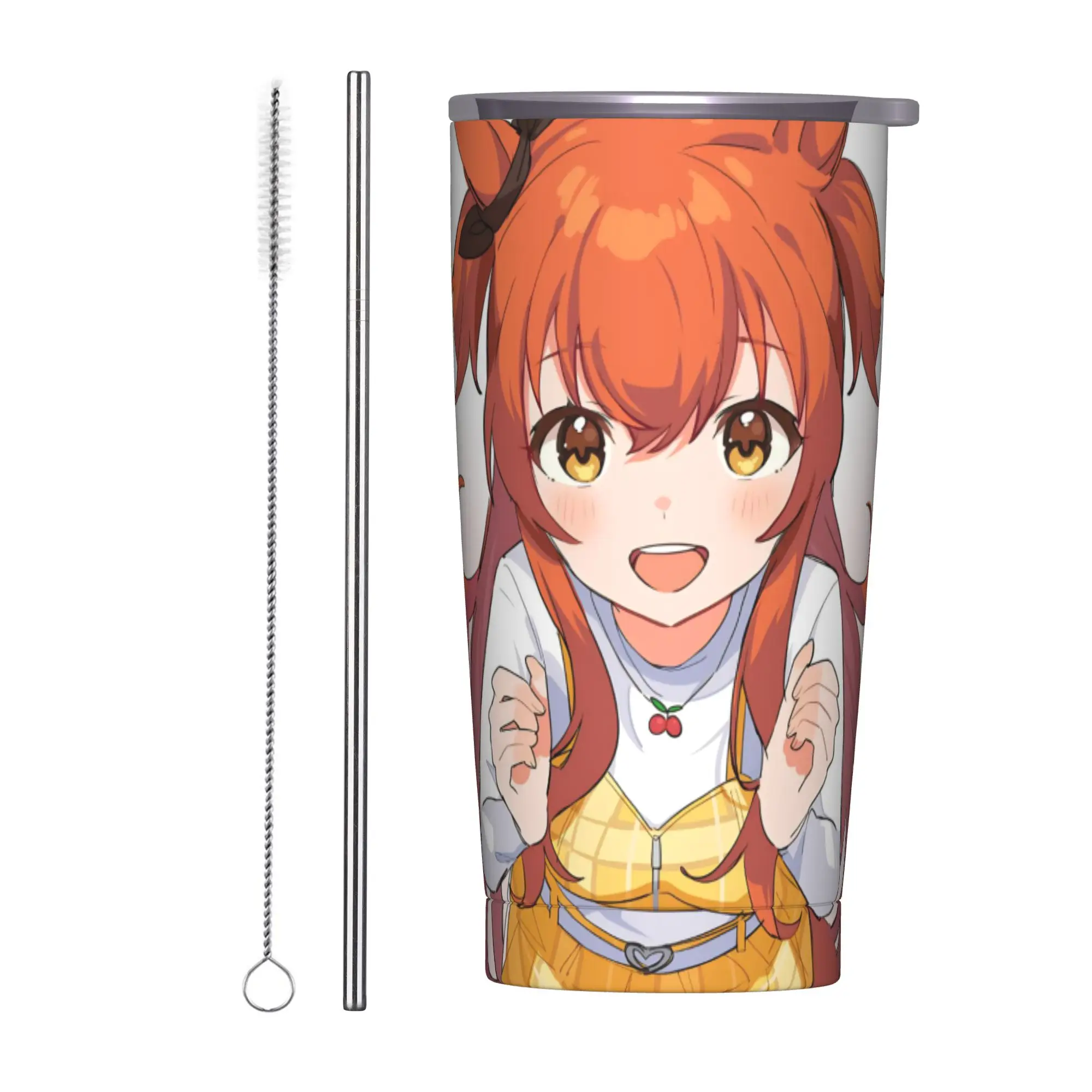 Stainless Steel Tumbler Umamusume Pretty Derby Mayano Top Gun Thermal Mug  Keep Heat Cold Drink Mugs Cup Travel Water Bottle