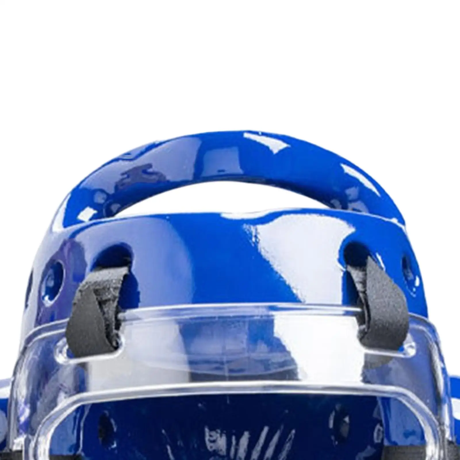 Karate Sparring Headgear with Clear Face Shield Kickboxing Head Guard Breathable Ventilated Protection for Taekwondo Boxing